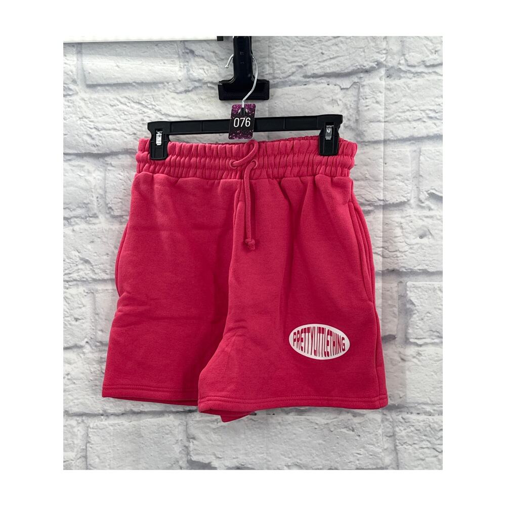 NWT PRETTYLITTLETHING Dark Rose Sweat Shorts Small